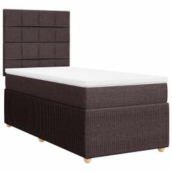vidaXL Bett Boxspringbett mit Matratze Dunkelbraun günstig online kaufen