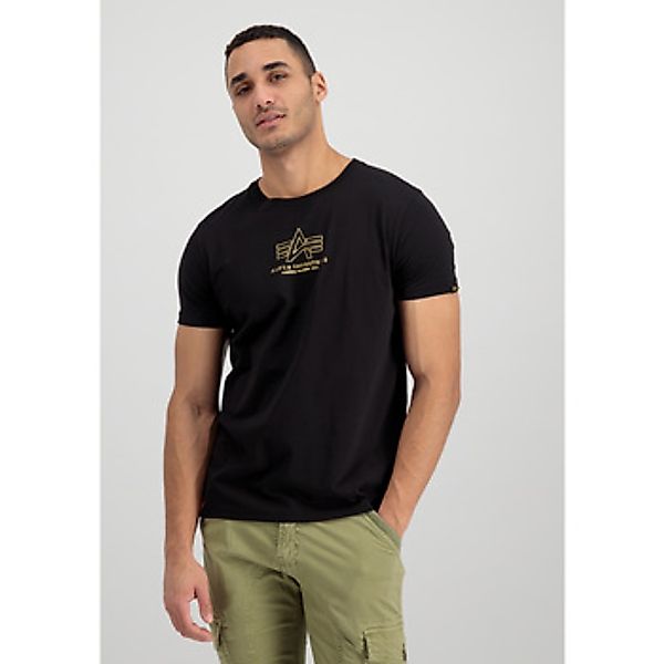 Alpha Industries  T-Shirt Basic T-Shirt ML Foil Print - black günstig online kaufen