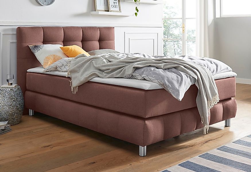 Home affaire Boxspringbett "Salo" incl. Topper, 6 Breiten, 2 Härtegrade, TF günstig online kaufen