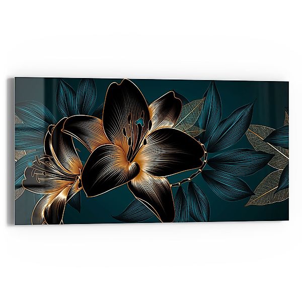 DEQORI Glasbild 'Hochwertige Liliengrafik', 'Hochwertige Liliengrafik', günstig online kaufen