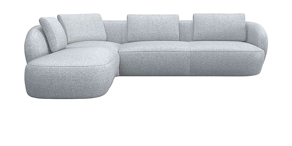FLEXLUX Ecksofa "Torino, rund, L-Form, Sofa-Ecke mit Ottomane" Modernes, or günstig online kaufen