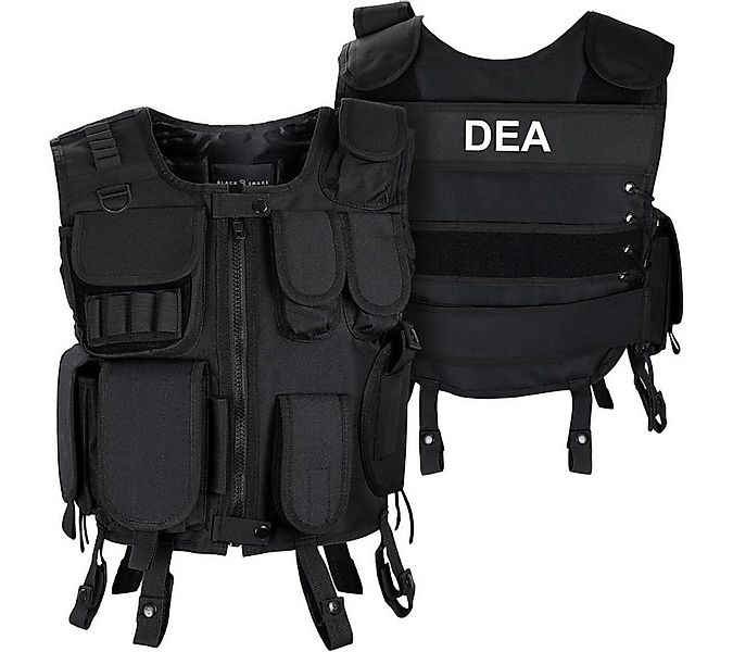 Black Snake Polizei-Kostüm Einsatzweste - Karnavalskostüm - Agentenkostüm, günstig online kaufen