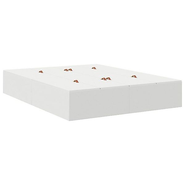 vidaXL Bett Bettgestell mit Stauraum Weiß 140x190 cm (1-tlg) günstig online kaufen