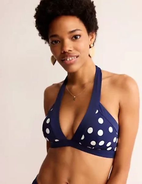 Ithaca Neckholder-Bikinioberteil Damen Boden, Marineblau Punkte günstig online kaufen