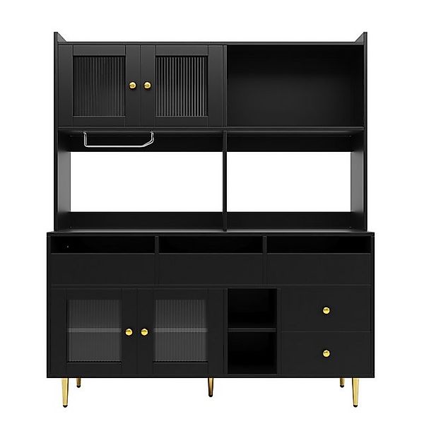 Flieks Hochschrank Küchenbuffet (145x39x171 cm, 1-St) Küchenschränke mit Ar günstig online kaufen