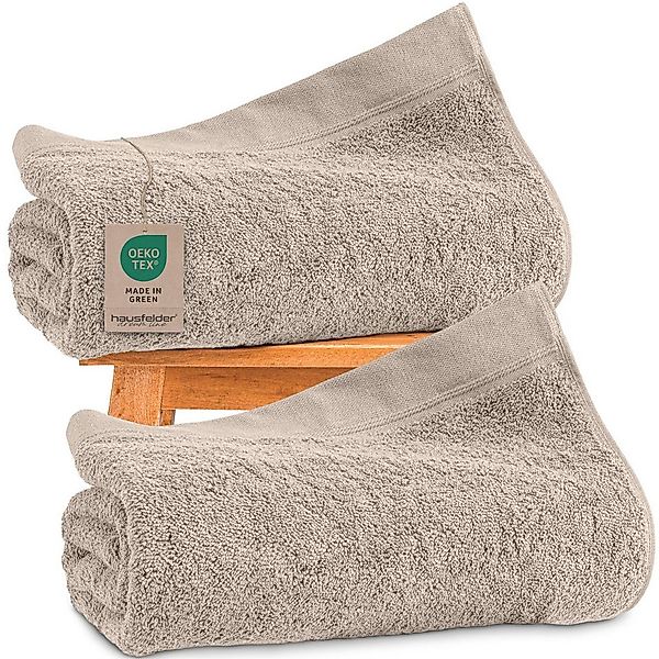 Hausfelder Saunatuch Premium Saunatücher 2er Set (Beige, 2 Saunatücher, 80x günstig online kaufen