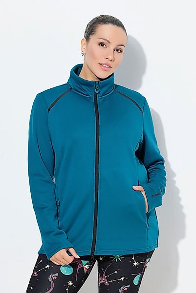 Ulla Popken Sweatjacke Funktions-Sweatjacke Webfellfutter Stehkragen günstig online kaufen