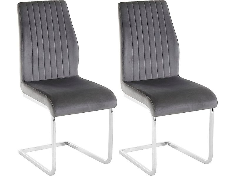 loft24 Esszimmerstuhl Gurli (Set, 2 St), Freischwinger, Stuhl, Polsterstuhl günstig online kaufen