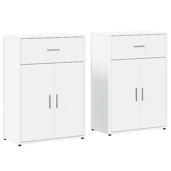 vidaXL Sideboards 2 Stk Weiß 60x30x84 cm Holzwerkstoff 3276595 günstig online kaufen