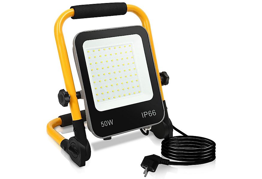 Clanmacy LED Baustrahler LED Baustrahler LED Fluter mit Stativ Scheinwerfer günstig online kaufen