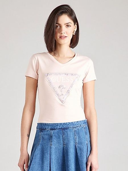 Guess Kurzarmshirt (1-tlg) Ziersteine günstig online kaufen