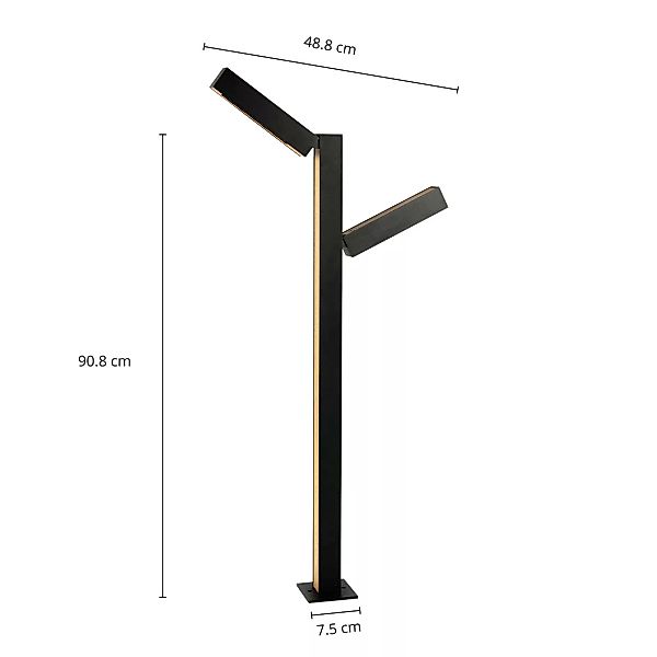 Lucande Taskalin LED-Wegeleuchte, 2-flammig, 90 cm günstig online kaufen