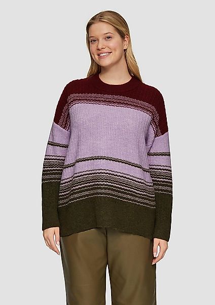 s.Oliver Longpullover Strickpullover Gestreifter Strickpullover im Relaxed günstig online kaufen
