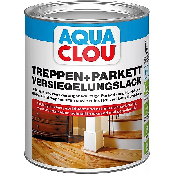 Aqua Clou Treppen+Parkett Versiegelungslack seidenglänzendl 750 ml günstig online kaufen