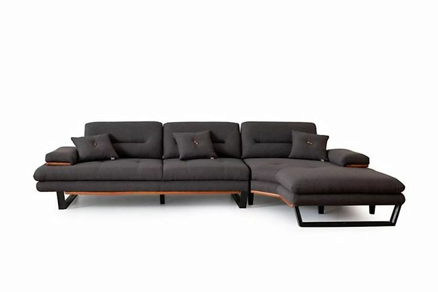JVmoebel Ecksofa Designer grau Ecksofa L-form Modern möbel wohnzimmer Eckga günstig online kaufen