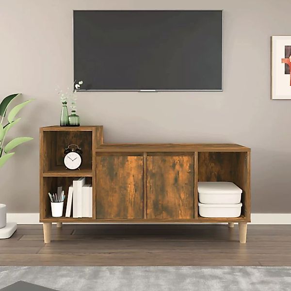 Vidaxl Tv-schrank Räuchereiche 100x35x55 Cm Holzwerkstoff günstig online kaufen
