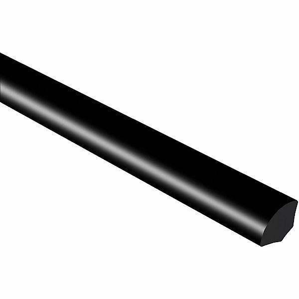 Viertelstab Kunststoff Schwarz 14 mm x 14 mm x 2500 mm günstig online kaufen