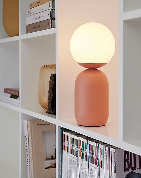 Tischlampe Notti, terracotta, Metall, Glas, Höhe 35 cm günstig online kaufen