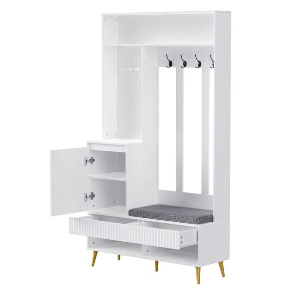 KLAM HOME Garderoben-Set Wandgarderobe, Flurgarderobe Set günstig online kaufen