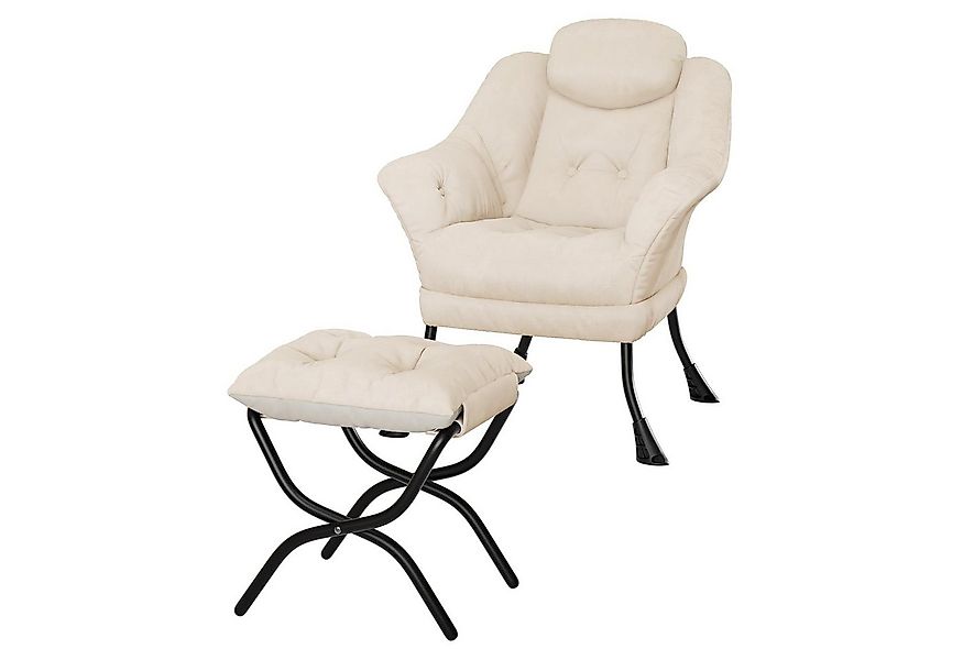 GarveeMore Ohrensessel Relaxsessel mit Hocker Ohrensessel Polstersessel Fau günstig online kaufen