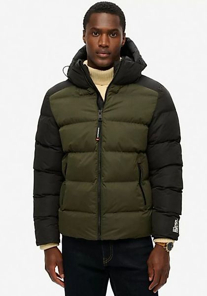 Superdry Steppjacke "HOOD COLOUR BLOCK SPORT PUFFER", mit Kapuze günstig online kaufen