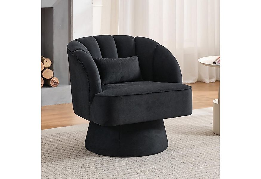 GarveeMore Drehsessel 360-Grad-Sessel mit Samtpolsterung,bequemer runder Lo günstig online kaufen
