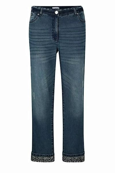MIAMODA Regular-fit-Jeans Jeans Regular Fit bedruckter Umschlag 5-Pocket günstig online kaufen