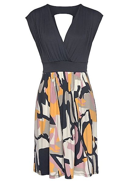 LASCANA Sommerkleid mit Rückenausschnitt in Wickeloptik, kurzes Strandkleid günstig online kaufen