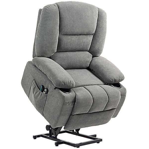 HOMCOM Fernsehsessel Polyester Schaumstoff Dunkelgrau 97L x 90B x 102H cm günstig online kaufen