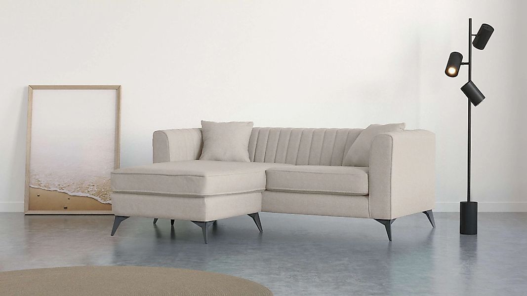 Places of Style Ecksofa "MATTHEW L-Form ideal für kleine Räume, Maße B/T/H: günstig online kaufen