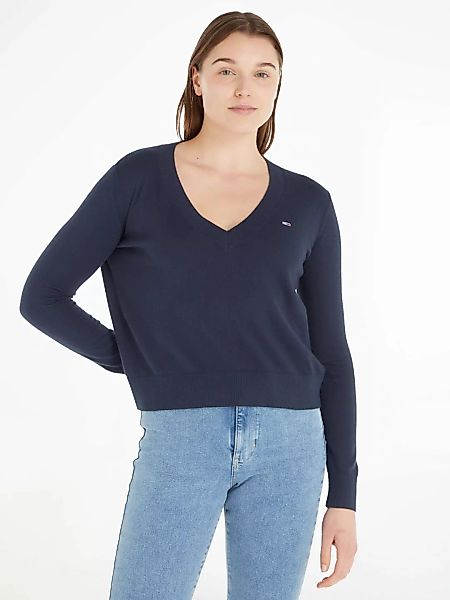 Tommy Jeans V-Ausschnitt-Pullover "TJW ESSENTIAL VNECK SWEATER" günstig online kaufen