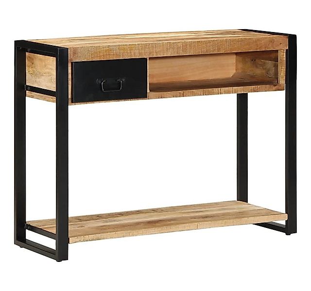 vidaXL Laptoptisch Konsolentisch 100x35x75 cm Raues Massivholz (1-St) günstig online kaufen