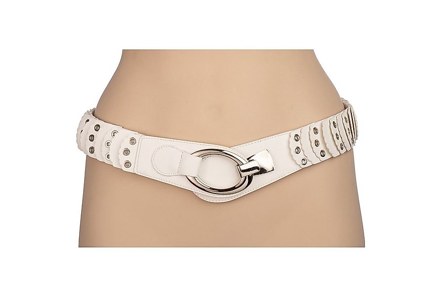 Cassandra Accessoires Taillengürtel "White" Stretchgürtel mit silbernem Rin günstig online kaufen