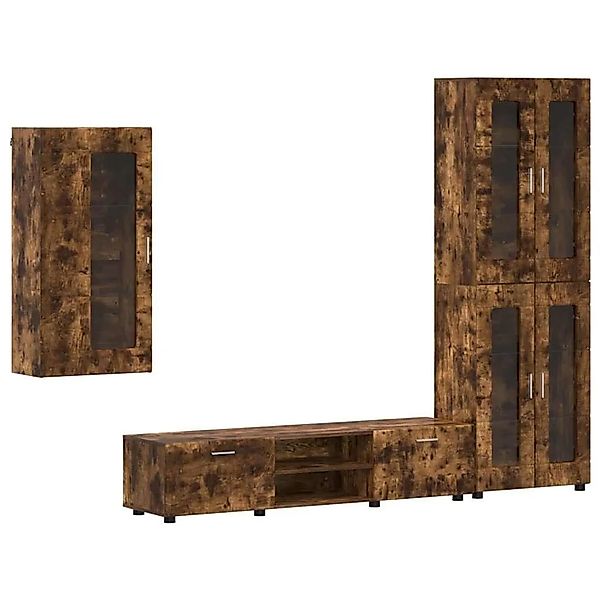 vidaXL TV-Schrankset mit Schubladen Geräucherte Eiche Holzwerkstoff 3397949 günstig online kaufen