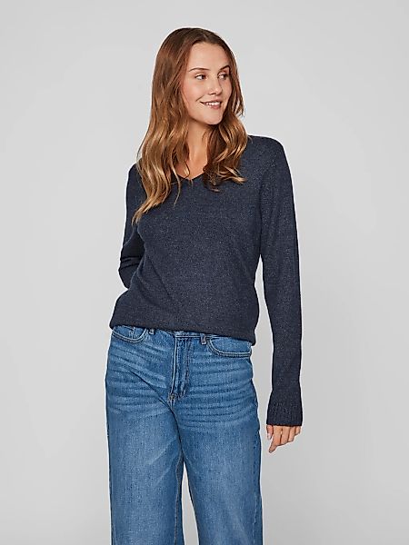 Vila Strickpullover Dünner Strickpullover Basic Stretch günstig online kaufen
