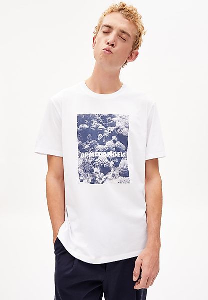 T-Shirt AADON CORALS in white von ARMEDANGELS günstig online kaufen