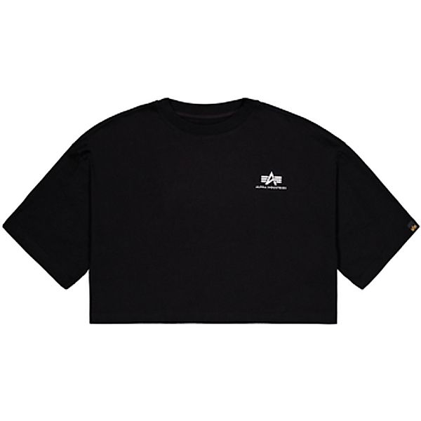 Alpha Industries  T-Shirt Basic T-Shirt SL Cropped PP W - black günstig online kaufen