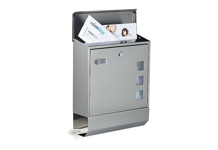 relaxdays Briefkasten Edelstahl günstig online kaufen