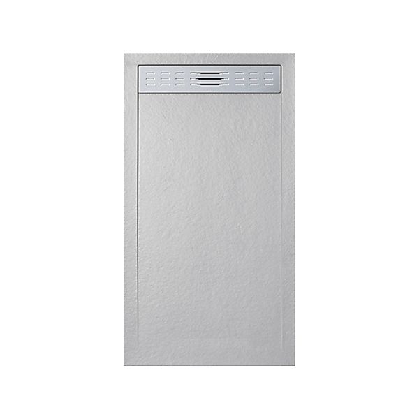 Frascio New Tecnology Duschwanne 90X155 cm mit Line Slim Seitengitter PerlG günstig online kaufen