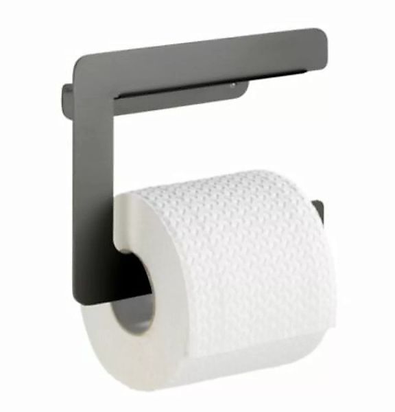 WENKO Toilettenpapierhalter Montella, Aluminium, Wandmontage grau günstig online kaufen