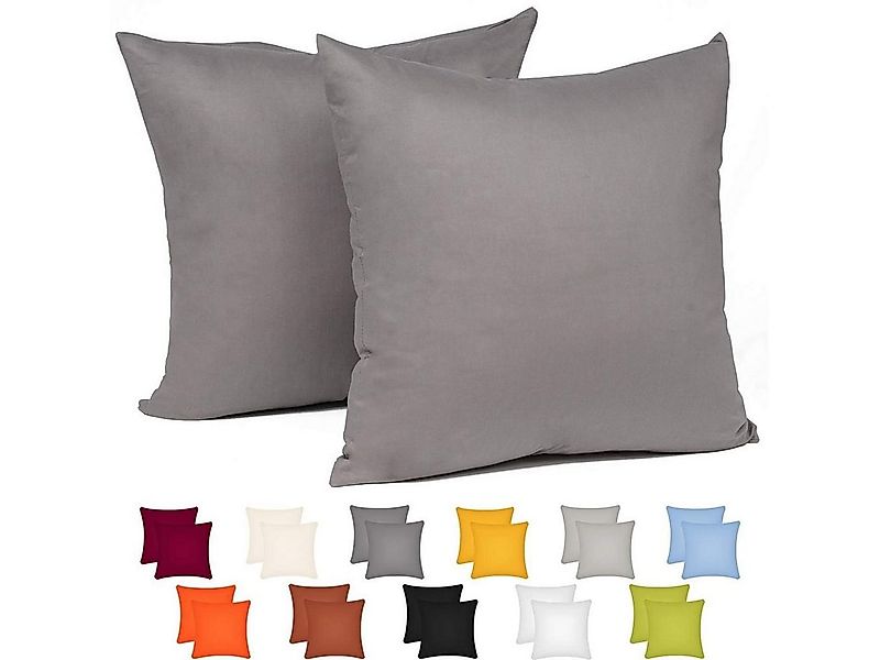 Woltu Kissenbezug, (2 Stück), Kissenhülle 100% Baumwolle mit Reissverschlus günstig online kaufen
