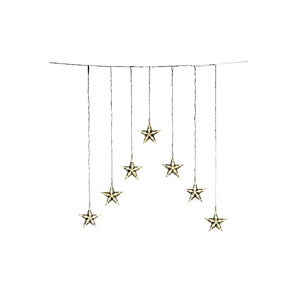 Konstsmide LED-Lichtervorhang 7 Sterne 35 LED Warmweiß günstig online kaufen