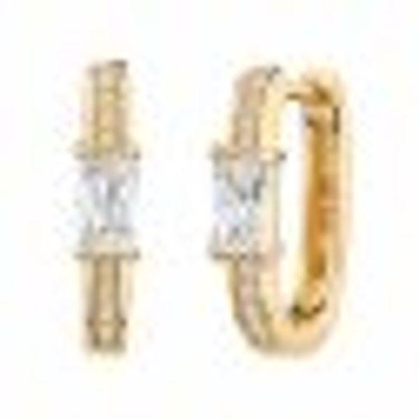 Klapp-Creolen 925 Silber vergoldet Zirkonia günstig online kaufen