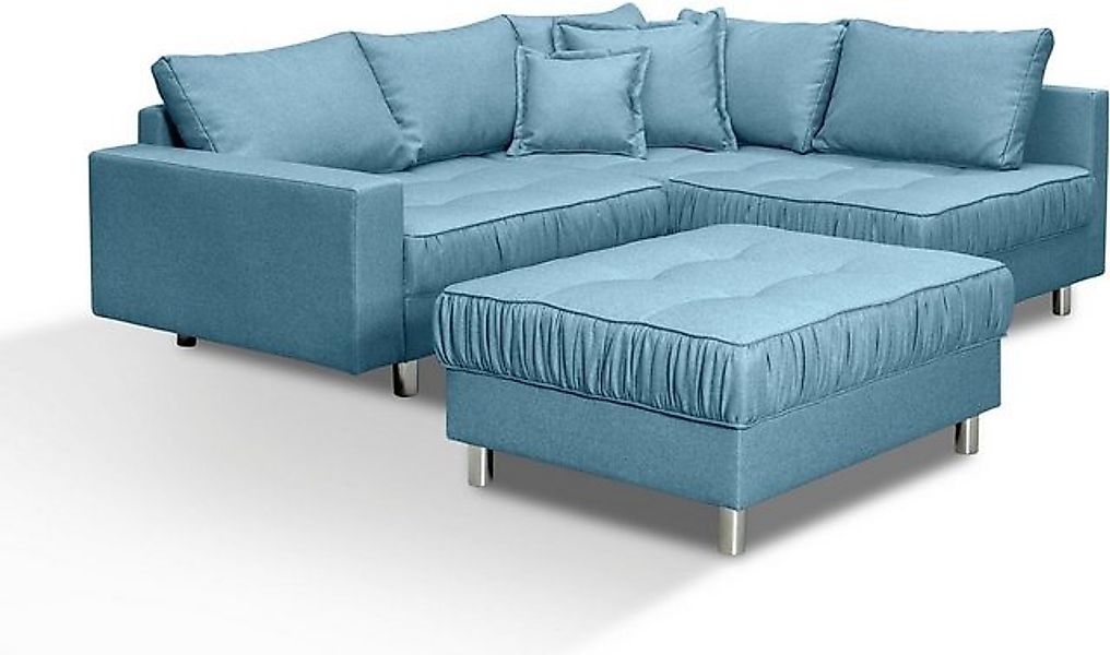 COLLECTION AB Ecksofa "Cannes L-Form", mit Hocker, inkl. Schlaffunktion günstig online kaufen