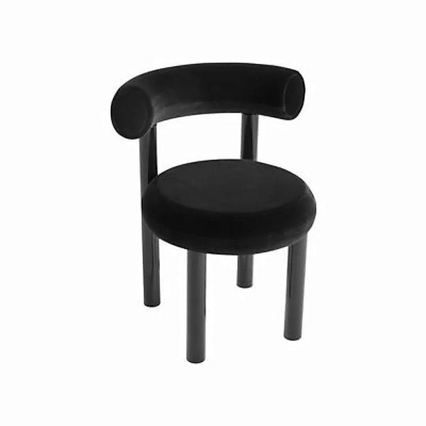 Gepolsterter Stuhl Fat textil schwarz / Stoff Hallingdal - Tom Dixon - Schw günstig online kaufen