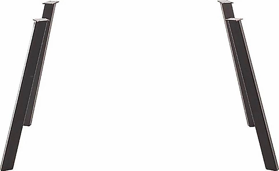MCA living Tischbein "Zeballos Vierfuß Gestell" Set, 4 Stk. tlg. schwarz pu günstig online kaufen