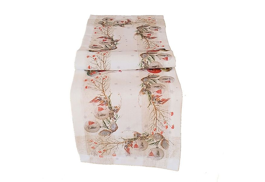 texpot Tischdecke mit Druck Weihnachtskugeln Weihnachten Winter (1-tlg) günstig online kaufen