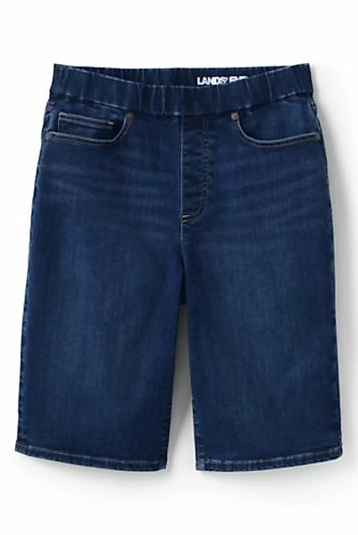 Jeans-Bermudas High Waist mit Dehnbund, Damen, Größe: 32 Normal, Blau, Deni günstig online kaufen
