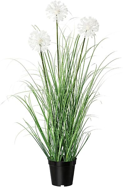 Kunstgras Grasbusch mit Pusteblume Gras, Creativ günstig online kaufen
