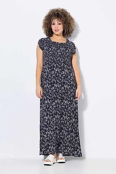 Ulla Popken Maxikleid Smok-Kleid Schleifen A-Linie günstig online kaufen